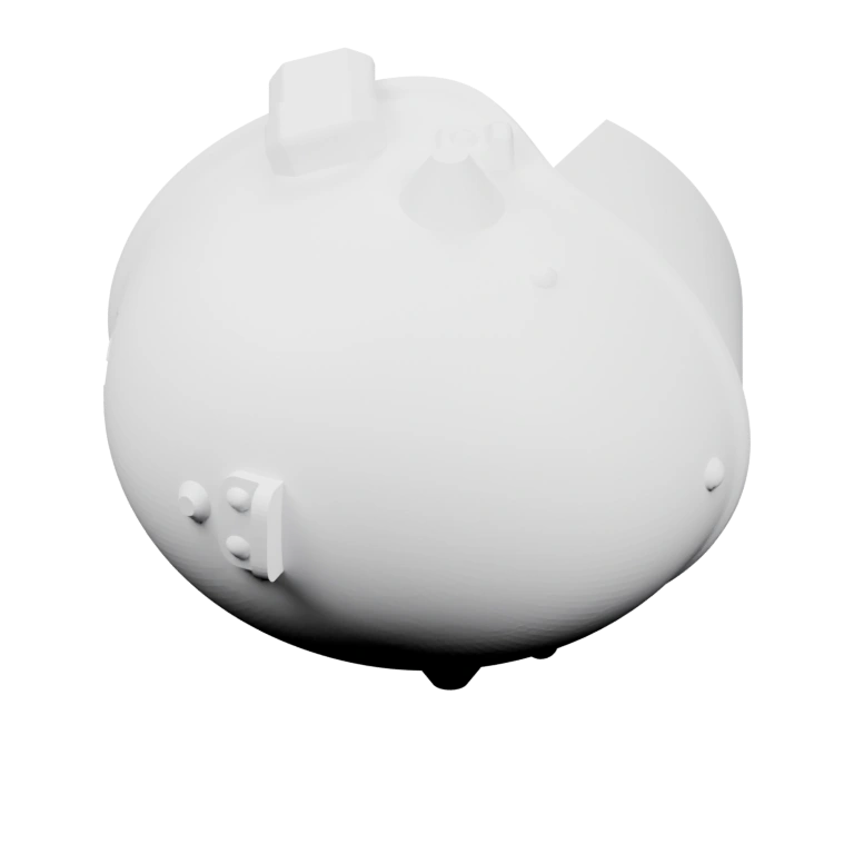 Круглый корпус с открытым верхом и застёжками