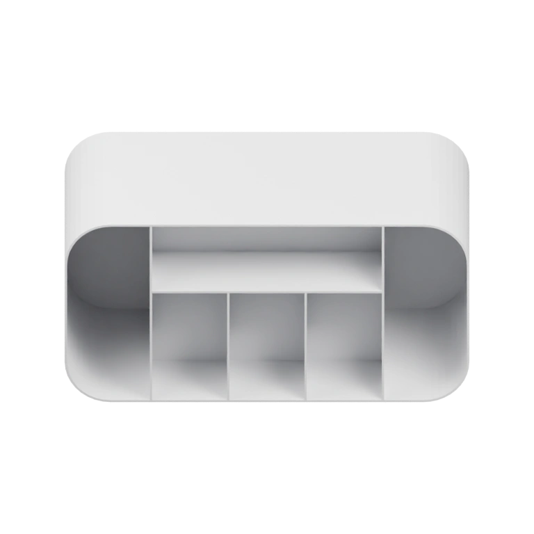 Прямоугольный корпус с отсеками и закрытой крышкой