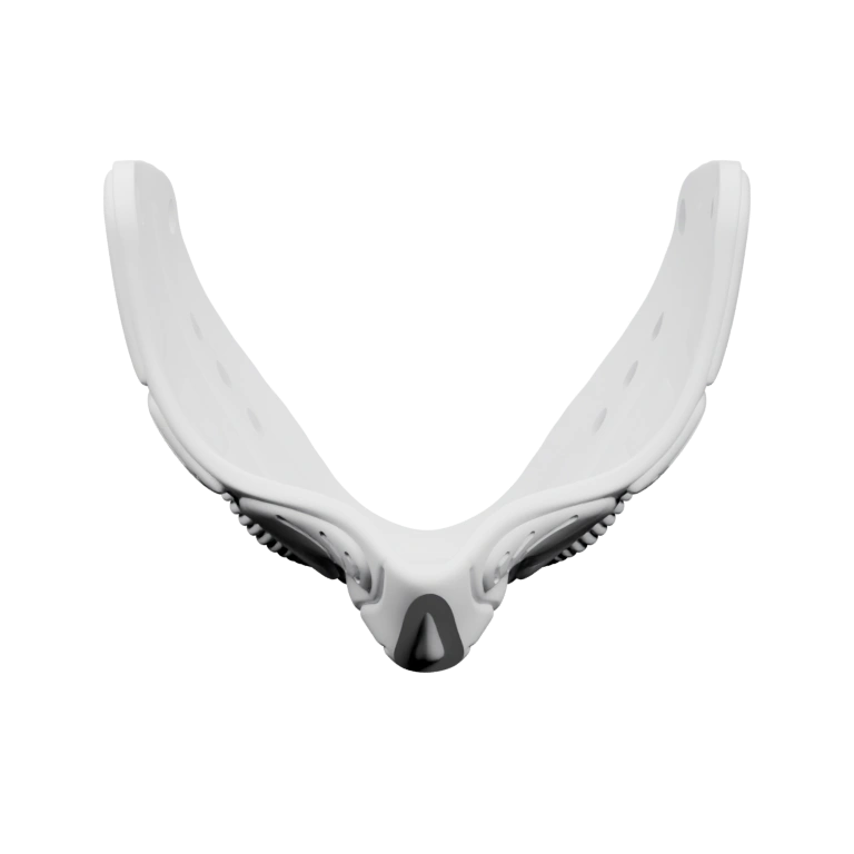 Устройство с вырезами для глаз и носа, с подвижными частями и креплениями