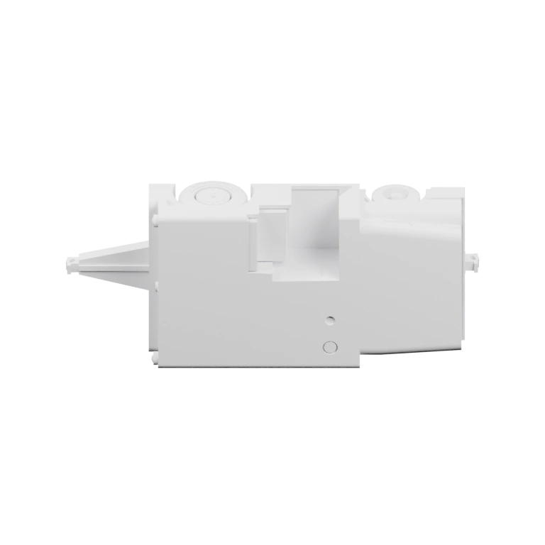 Имеет несколько отверстий и выступов для фиксации элементов