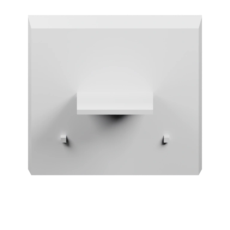 Прямоугольная конструкция с выступом и креплениями