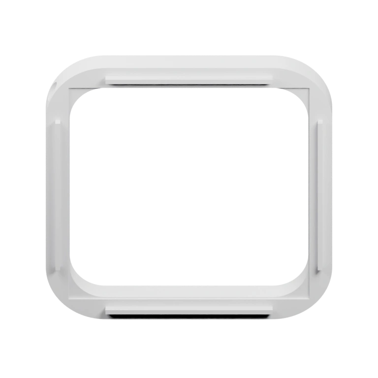 Узкая рамка с выемками для фиксации экрана