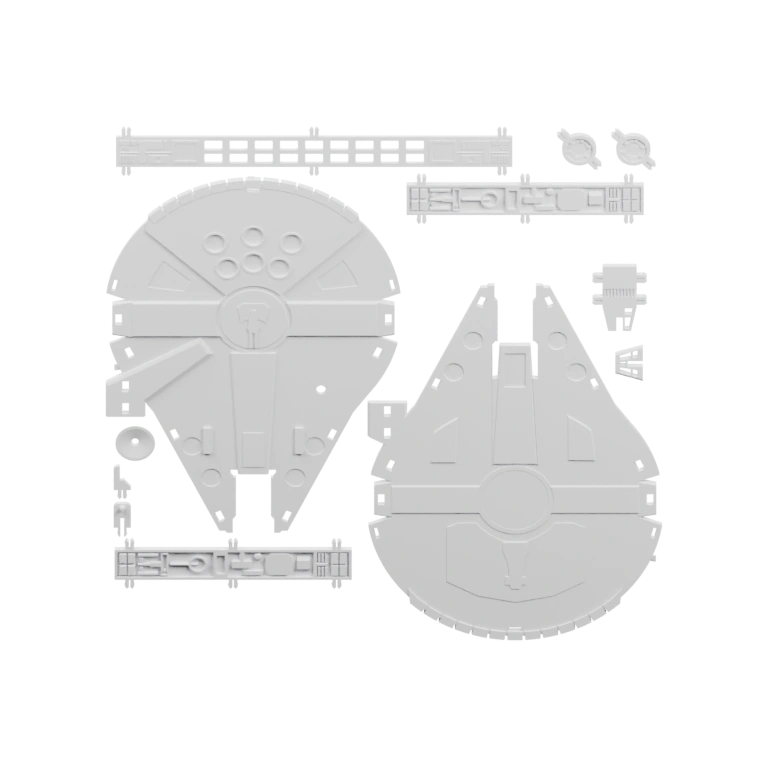 Сложная конструкция с круглыми и треугольными частями, соединёнными планками
