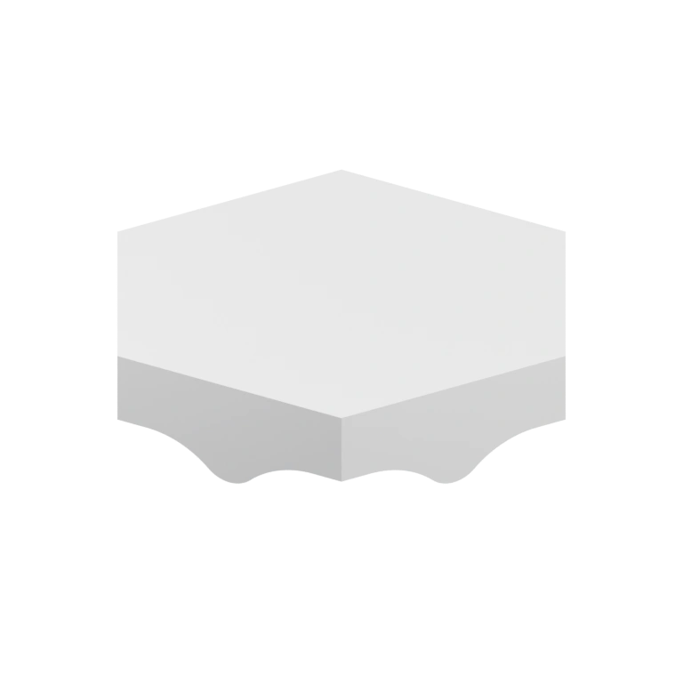 Шестигранная форма с вогнутыми участками и выступами