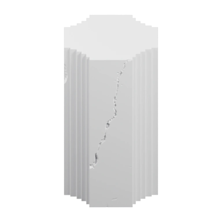 Высокая вертикальная форма с текстурой и трещинами по бокам