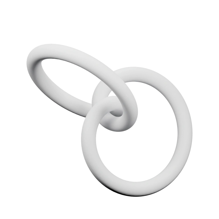 Спиралевидный узел из двух переплетенных колец