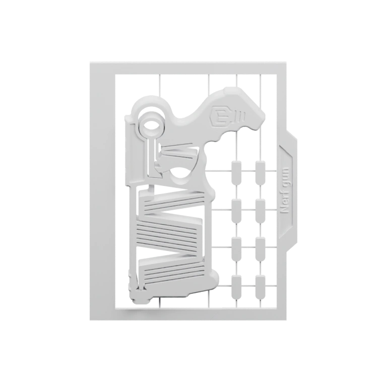 Сложная конструкция с отверстиями и вырезами для сборки