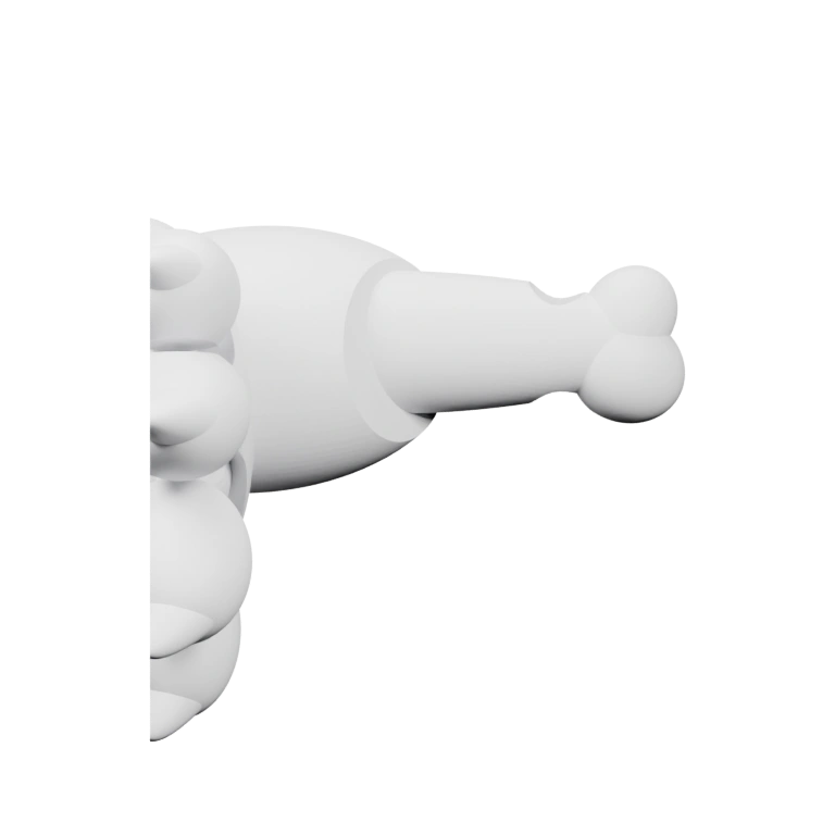 Фигурка с округлой основой и вытянутой частью, пальцы в разном положении