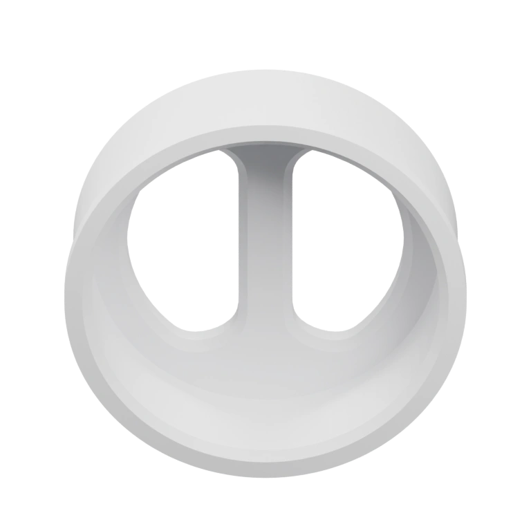 Круглая крышка с двумя отверстиями и цилиндрическим основанием