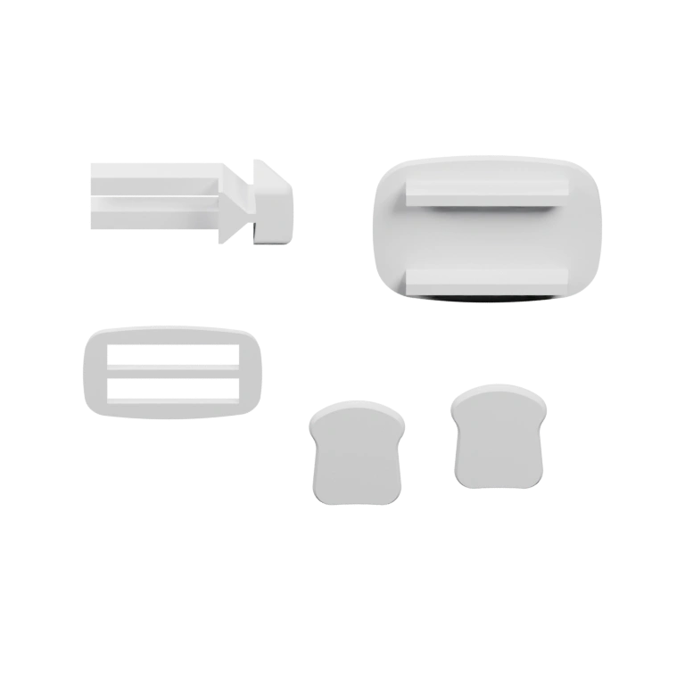 Узкая прямоугольная форма с вырезами и защелками для фиксации