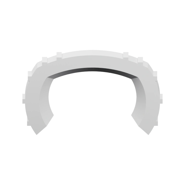 Изогнутая форма с защёлками и вертикальными элементами