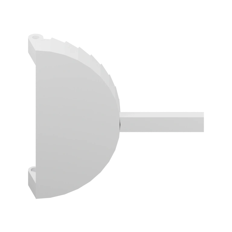 Два полукруглых элемента с зубчатыми краями и ручками