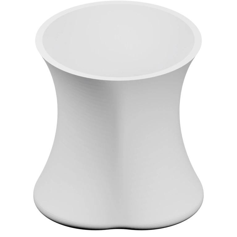 Изогнутая форма с выступом и звездой на одном конце