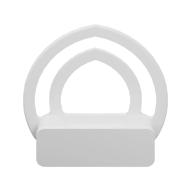 Круглый корпус с отверстием и выступающей полосой