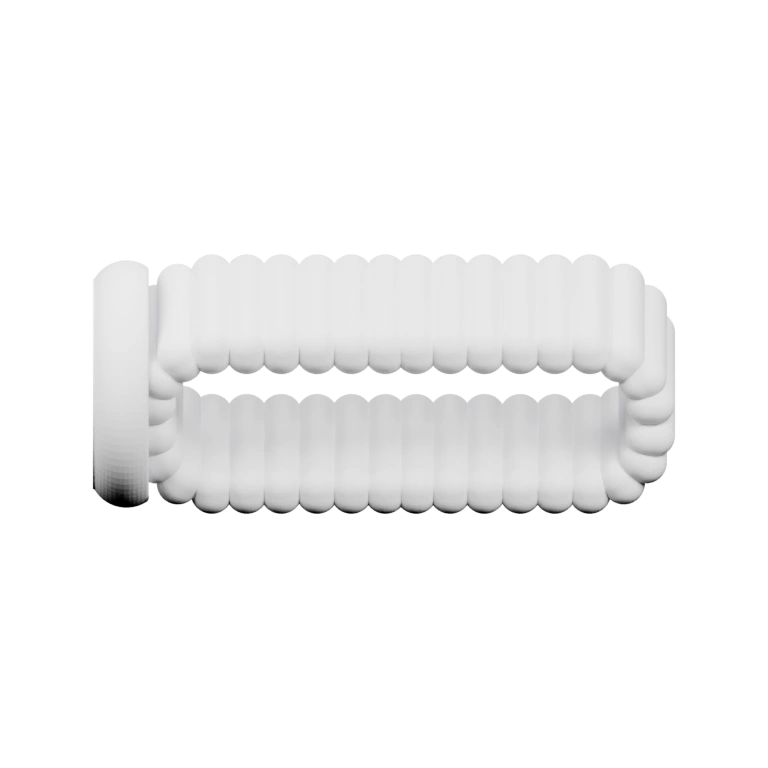 Узкий прямоугольный элемент с выступами и отверстиями