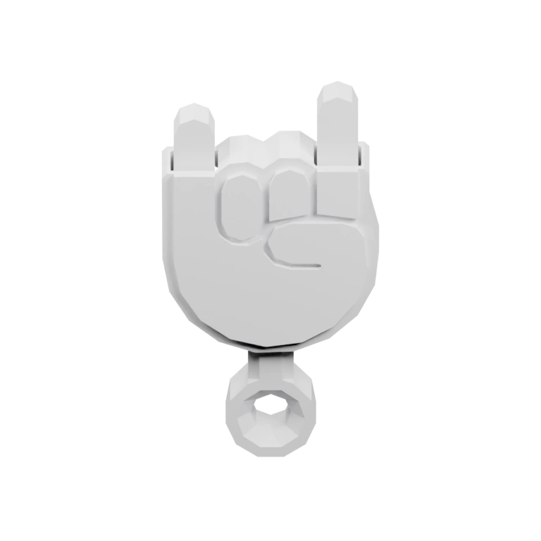 Фигурка с рогом и узорами на голове, с отверстием для подвески