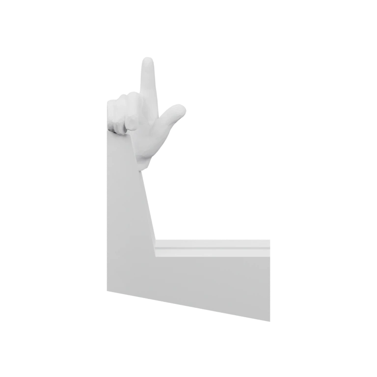 Симметрично сформированная деталь с костяными ребрами и основанием