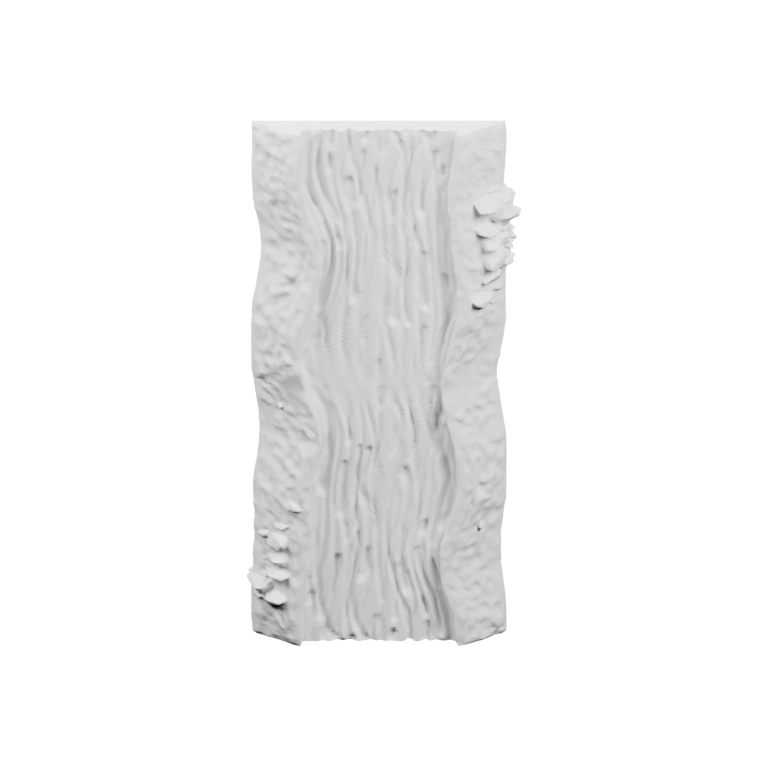 Геометрические формы с рельефным узором, напоминающим природные структуры