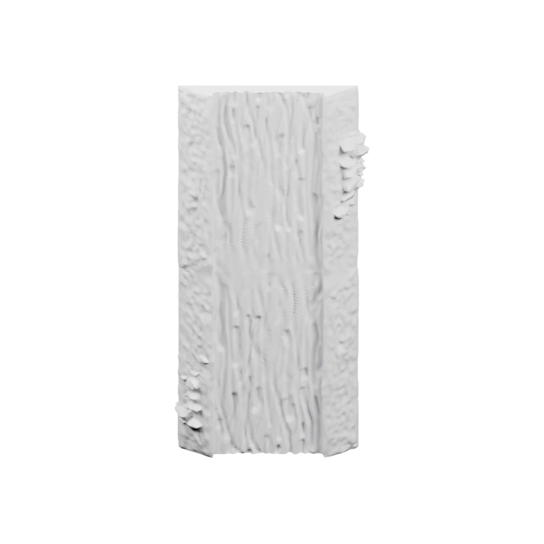 Плита с текстурой, напоминающей водный поток, в разных ракурсах