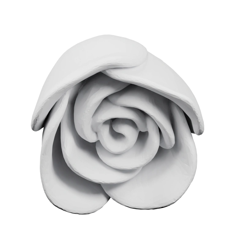 Сложная форма с многослойными лепестками, симметрично распределенными