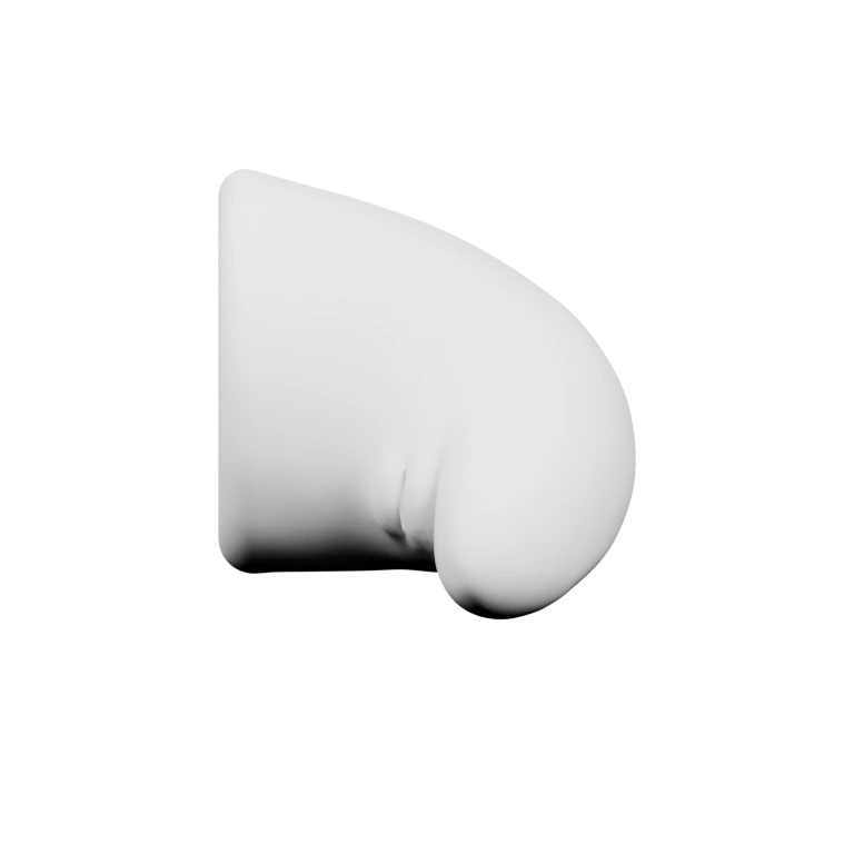 Два изогнутых элемента, два конусообразных, с плавными переходами