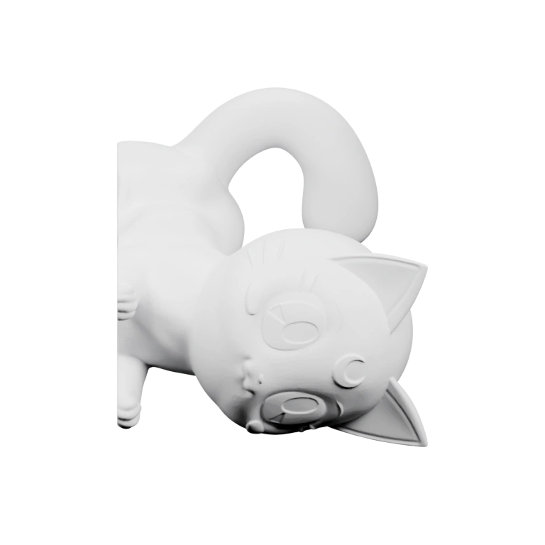 Сидящая фигурка с поднятым хвостом и ушами