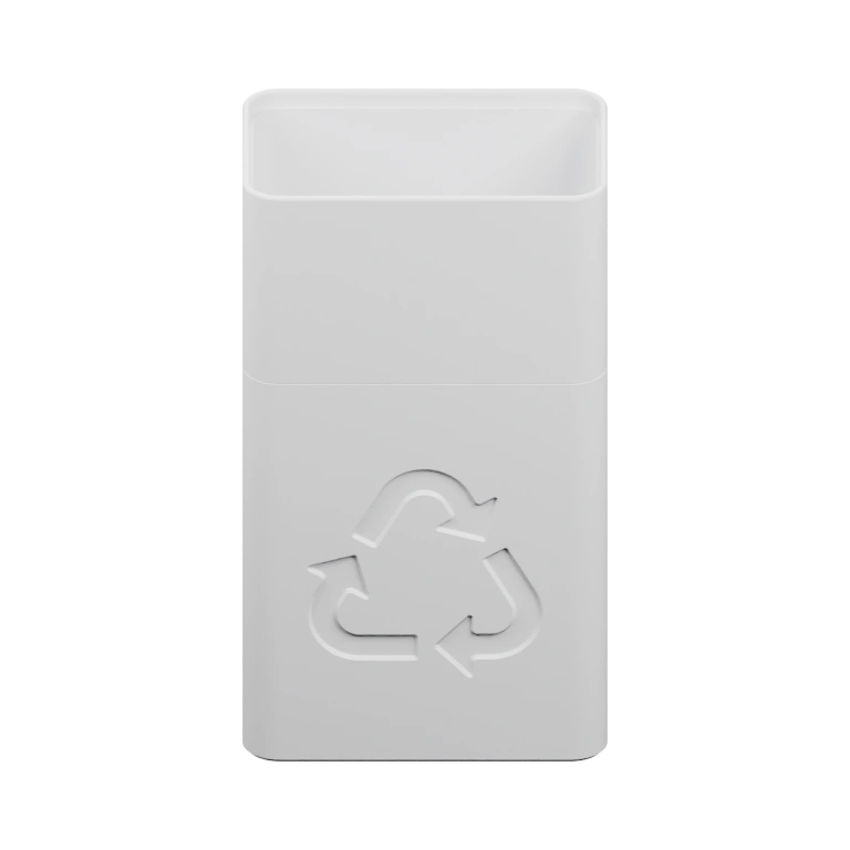 Прямоугольный контейнер с выемкой и символом переработки