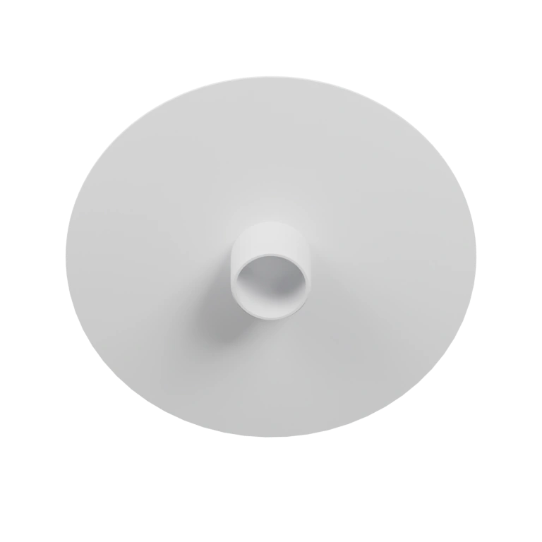 Круглая плоская поверхность с центральным отверстием и вертикальной планкой