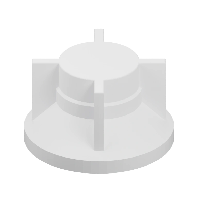 Круглая крышка с центральным отверстием и выступами для фиксации