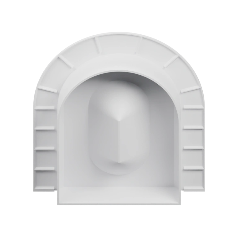 Арочная форма с внутренним отверстием и боковыми ребрами
