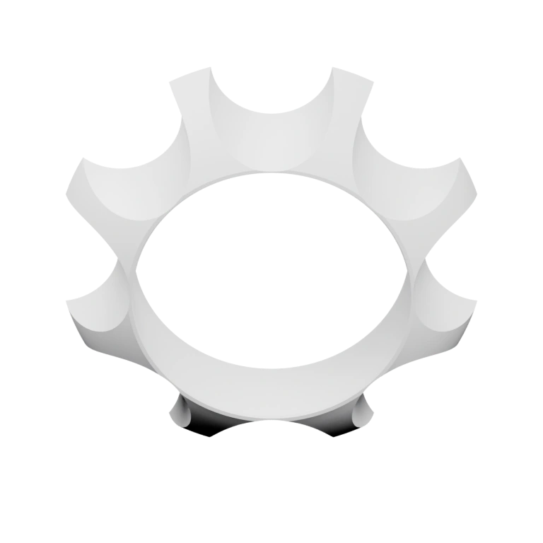 Объект с центральным отверстием и радиальными выступами