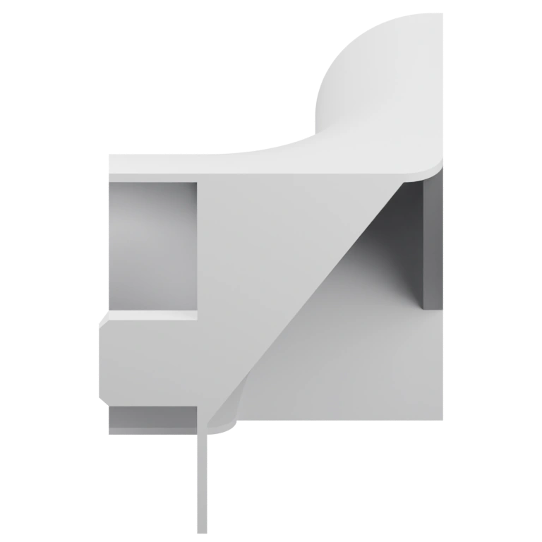 Изогнутая конструкция для угловых зон