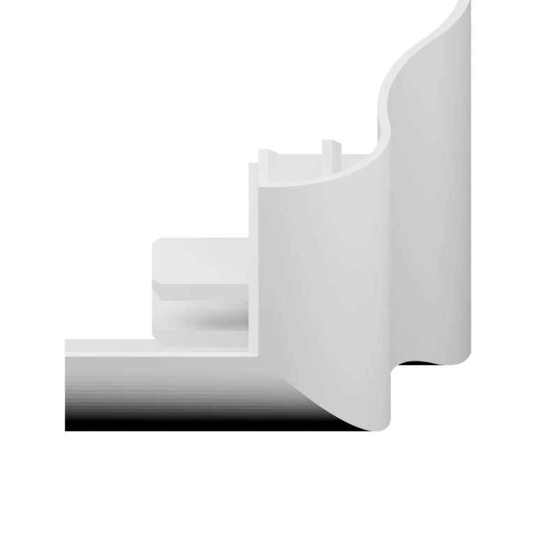 Угловое крепление с выступами и отверстиями