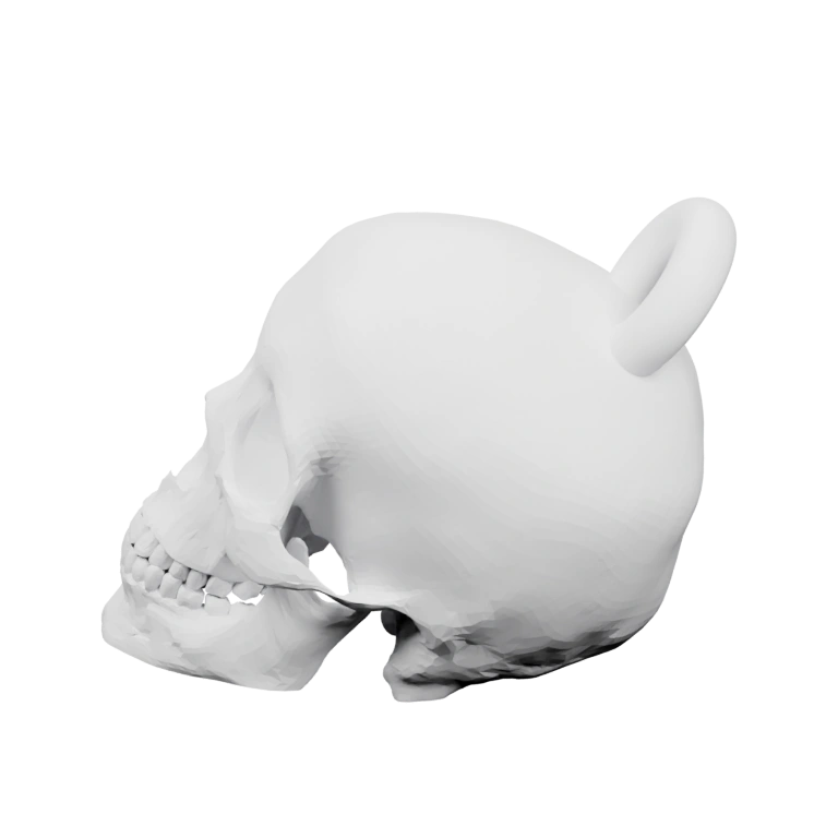 Фигурка черепа с отверстием для крепления на цепочке