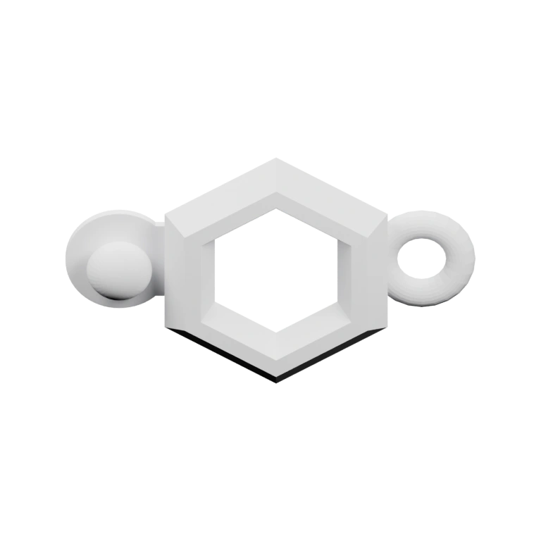 Геометрическая форма с отверстиями и выступами