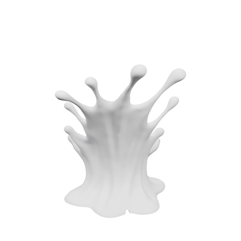 Форма напоминает брызги, раскинувшиеся вверх и в стороны