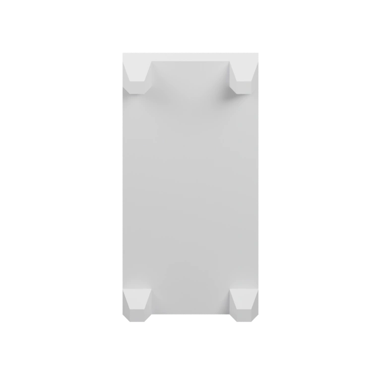 Прямоугольный элемент с вырезами и упорами для фиксации