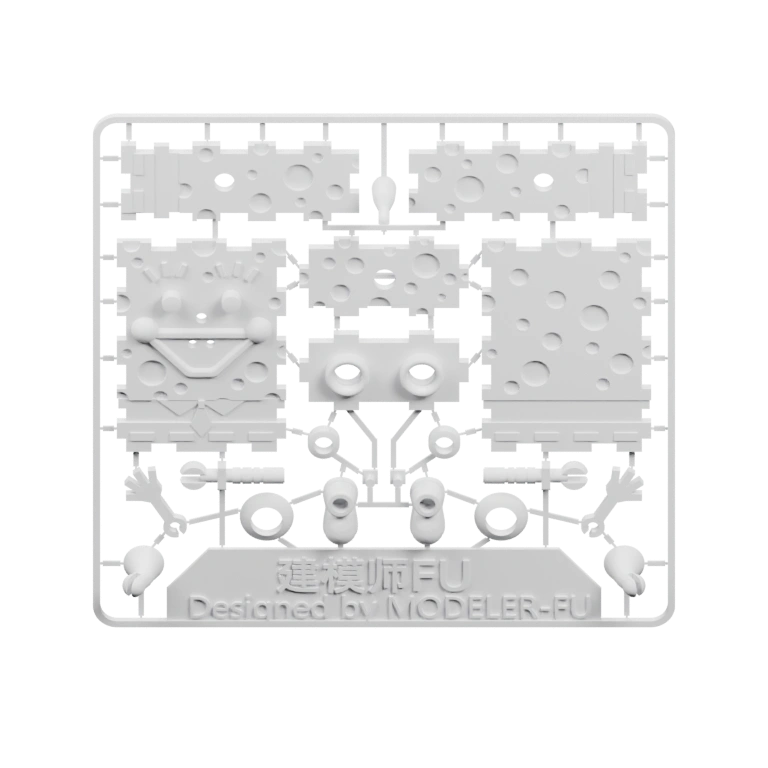 Сложная конструкция с отверстиями и вырезами для сборки
