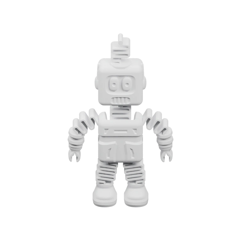 Упрощённая форма с круглыми глазами и сегментированными конечностями