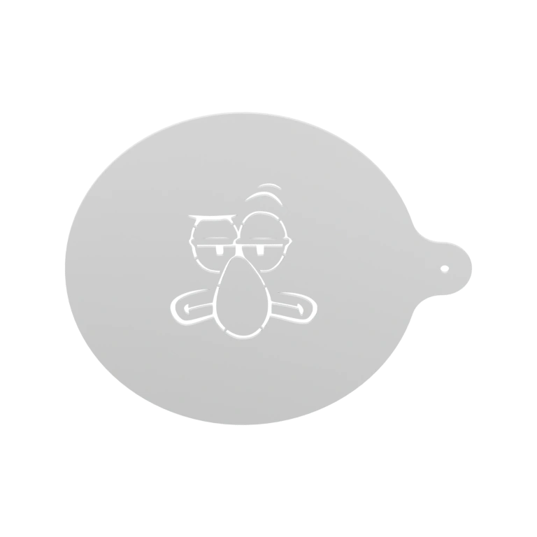 Улыбающаяся форма с вырезами по контуру лица и ушками