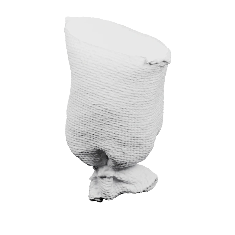 Плотная сумка с завязанным верхом, слегка расширена по бокам