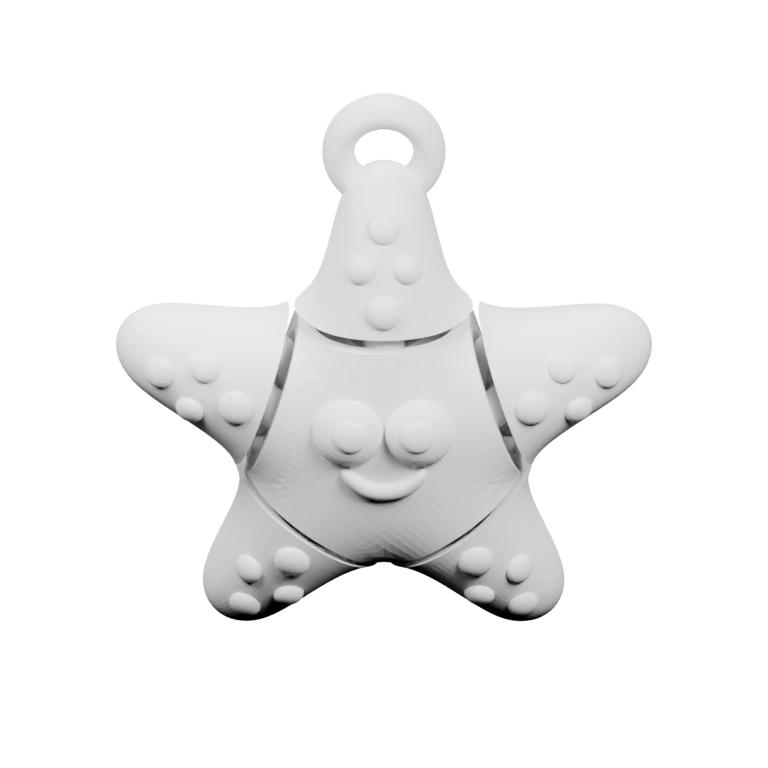 Фигурка в форме звезды с улыбкой и бусинками