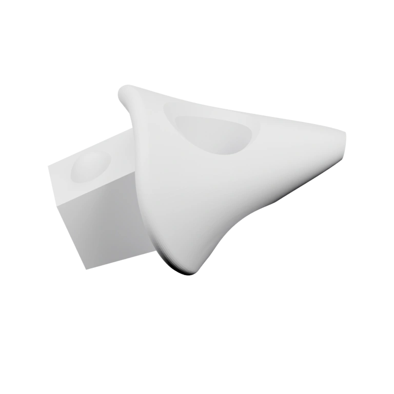 Узкая форма с выступами и отверстиями для крепления