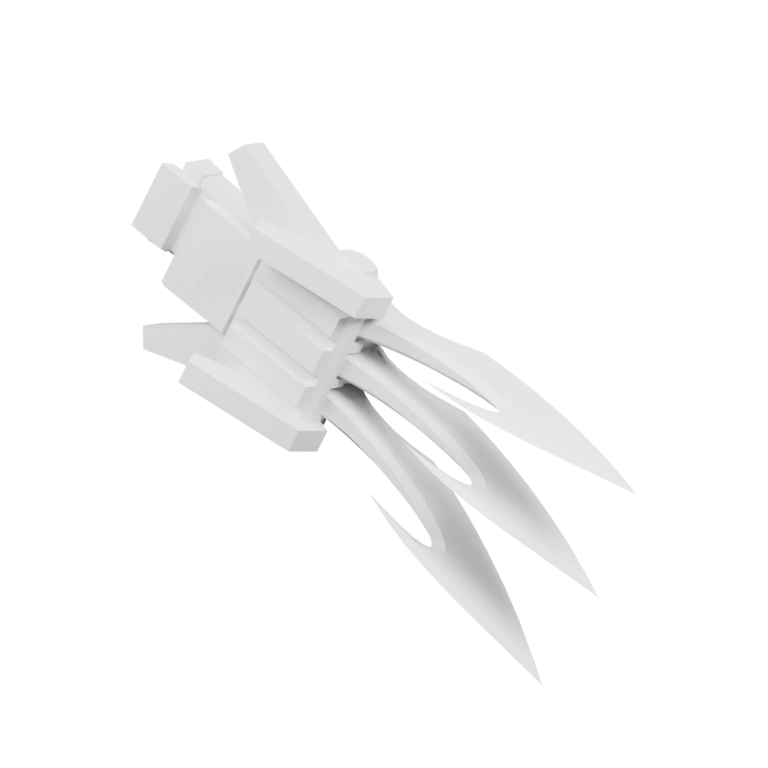 Сложная конструкция с вытянутыми лезвиями и соединительными элементами