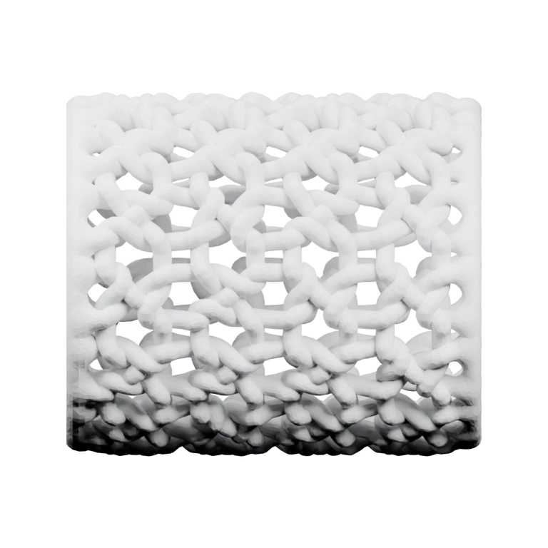 Круглый, с отверстиями, с текстурой вязаного узора