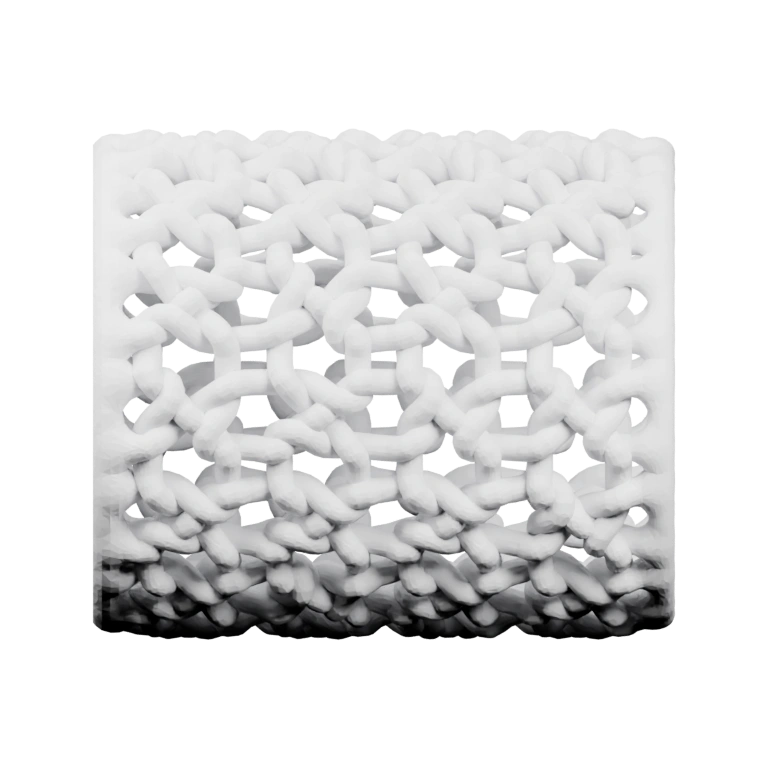 Узор из переплетенных элементов, с отверстиями, круглая форма