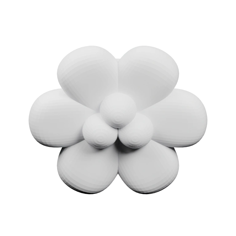 Симметричная форма с пятью лепестками и центральным элементом