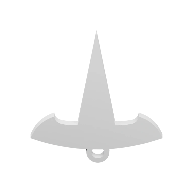 Форма напоминает птицу с расправленными крыльями и острым хвостом