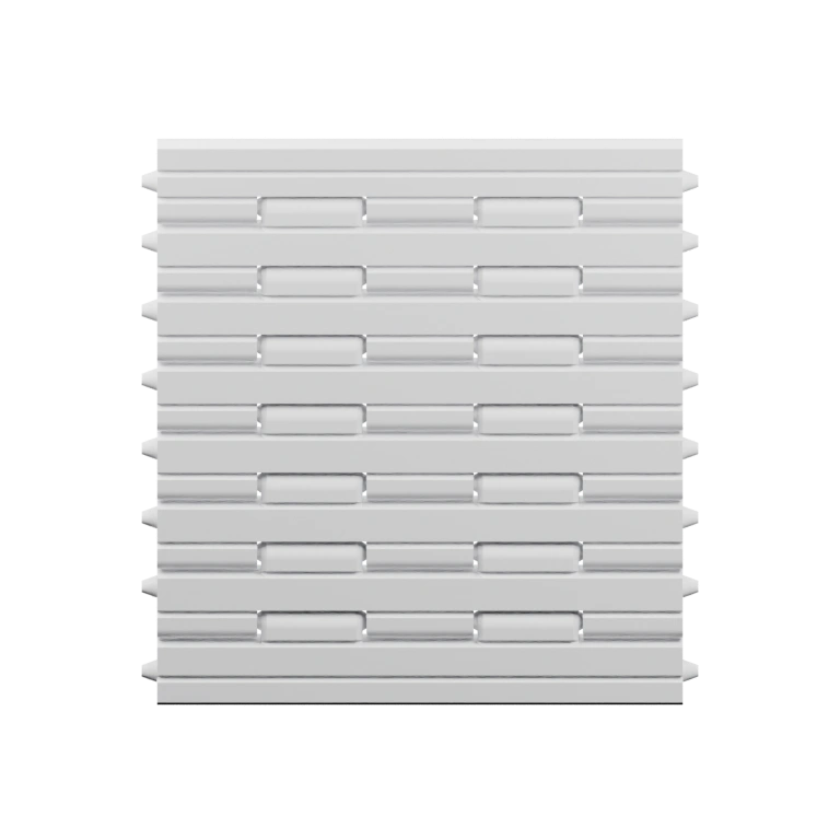 Состоит из рядов прямоугольных элементов с перекрёстным расположением