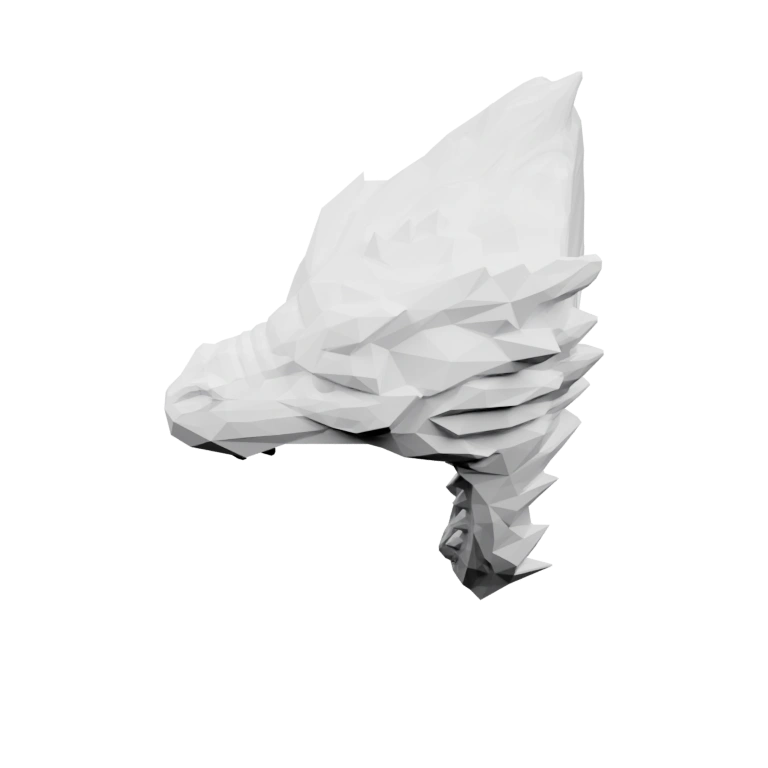 Головной убор с острыми рёбрами и шипами, напоминающий зверя